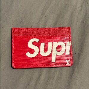 Supreme x Louis Vuitton Red Card Holder Wallet